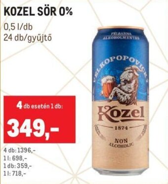 Kozel sör 0% 0,5 l