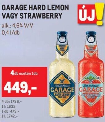 Metro Garage Hard lemon vagy strawberry 0,4 l ajánlat
