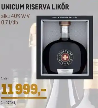 Metro Unicum Riserva likőr 0,7 l ajánlat