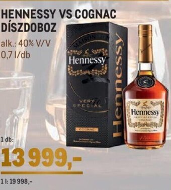 Metro Hennessy vs cognac díszdoboz 0,7 l ajánlat