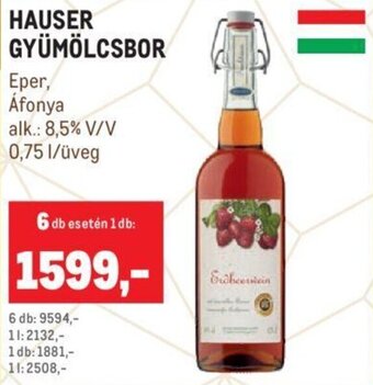 Metro Hauser Gyümölcsbor 0,75 l ajánlat