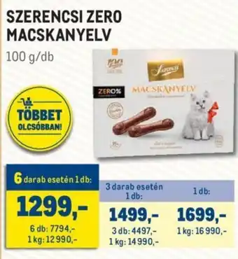 Metro Szerencsi zero macskanyelv 100 g ajánlat