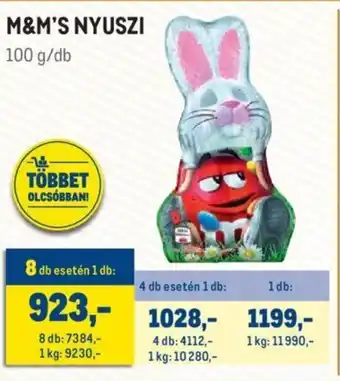 Metro M&M's nyuszi 100 g ajánlat