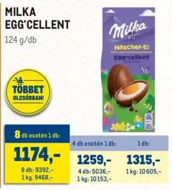 Metro Milka egg's cellent 124 g ajánlat