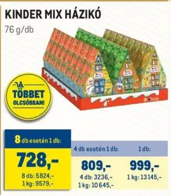 Metro Kinder mix házikó 76 g ajánlat