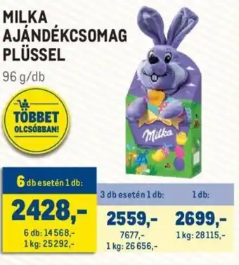 Metro Milka Ajándékcsomag plüssel 96 g ajánlat