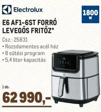 Electrolux e6 af1-6st forró levegős fritőz 1 db