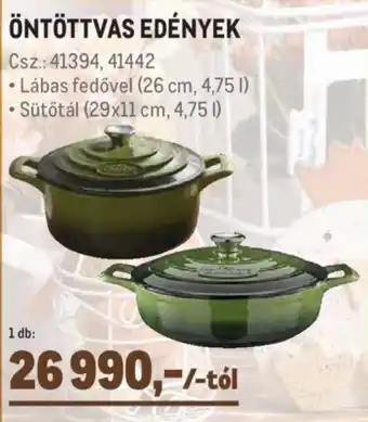 Öntöttvas edények 1 db