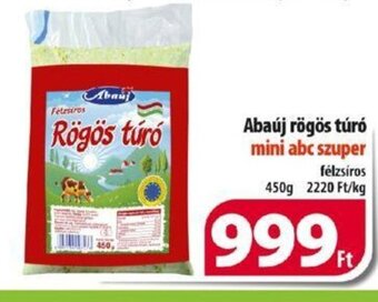 Coop Abaúj rögös túró 450 g ajánlat