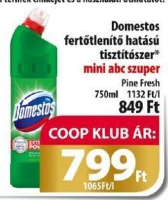 Coop Domestos fertőtlenítő hatású tisztítószer 750ml ajánlat