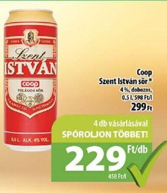 Coop Coop Szent istván sör 0,5 l ajánlat