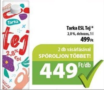 Coop Tarka esl tej 1 l ajánlat