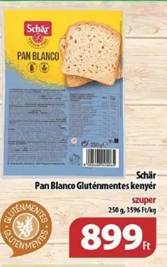 Schär Pan blanco gluténmentes kenyér 250 g