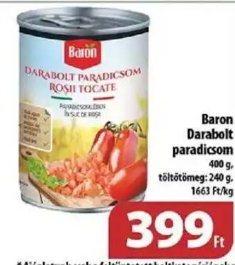Coop Baron Darabolt paradicsom 240 / 400 g ajánlat