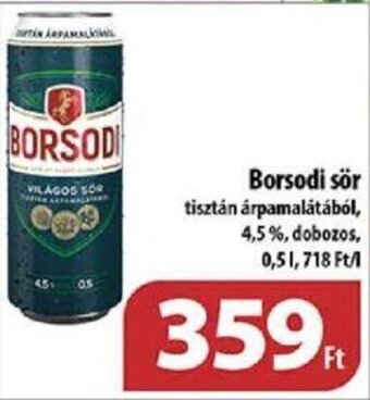 Coop Borsodi sör 0,5 l ajánlat
