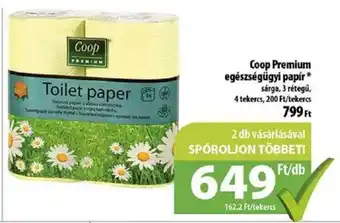 Coop Coop Premium egészségügyi papír 4 tekercs ajánlat