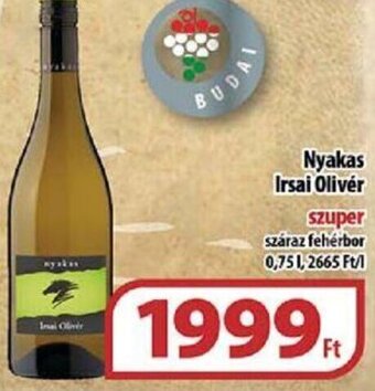 Nyakas Irsai Olivér 0,75 l