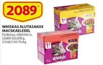 Auchan Whiskas Alutasakos macskaeledel 12 x 85 g / 12 x 100 g ajánlat