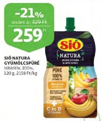 Auchan Sió Natura gyümölcspüré 120 g ajánlat