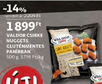 Auchan Valdor csirke nuggets gluténmentes panírban 500 g ajánlat