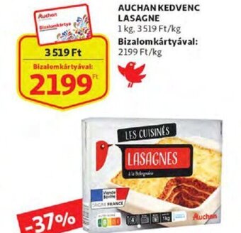 Auchan Auchan kedvenc lasagne 1 kg ajánlat