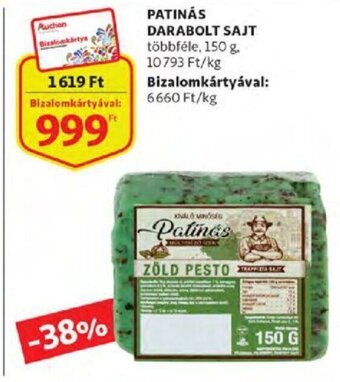 Patinás darabolt sajt 150 g