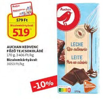 Auchan Auchan kedvenc főző tejcsokoládé 170 g ajánlat