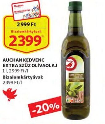 Auchan Auchan Kedvenc extra szűz olívaolaj 1 l ajánlat