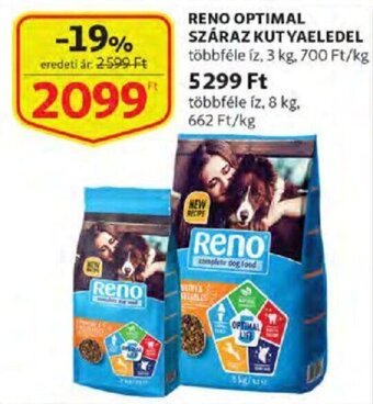 Auchan Reno Optimal száraz kutyaeledel 3 kg ajánlat