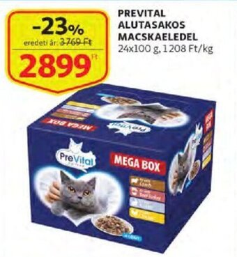 Auchan Prevital Alutasakos macskaeledel 24 x 100 g ajánlat