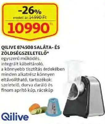 Auchan Qilive 874508 saláta- és zöldségszeletelő 1 db ajánlat