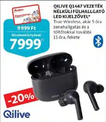 Auchan Qilive q1467 vezeték nélküli fülhallgató led kijelzővel 1 db ajánlat