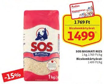 Auchan Sos Basmati rizs 1 kg ajánlat