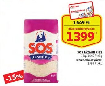 Auchan Sos jázmin rizs 1 kg ajánlat