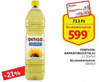 Auchan Fontasol Napraforgó étolaj 1 l ajánlat