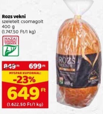 Spar Rozs vekni 400 g ajánlat