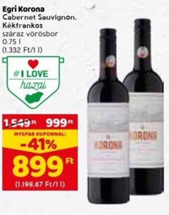 Spar Egri korona 0,75 l ajánlat