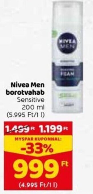 Spar Nivea men borotvahab 200 ml ajánlat