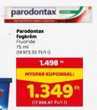 Spar Parodontax fogkrém 75 ml ajánlat