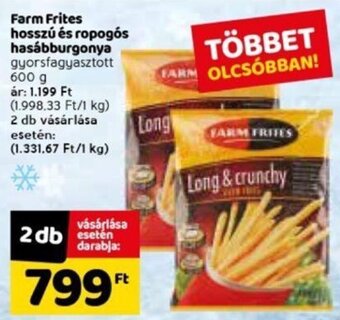 Spar Farm Frites hosszú és ropogós hasábburgonya 600 g ajánlat