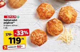 Spar Sajttal szórt pogácsa 1 db ajánlat