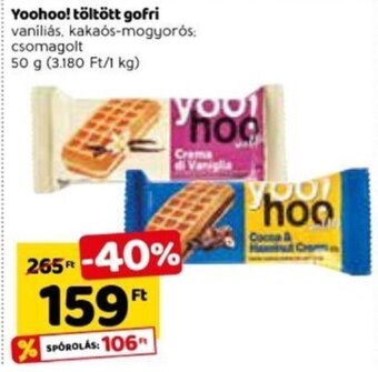 Spar Yoohoo! töltött gofri 50 g ajánlat