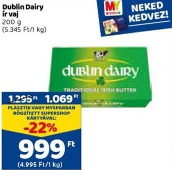 Spar Dublin Dairy ír vaj 200 g ajánlat