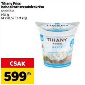 Spar Tihany Friss habosított szendvicskrém 140 g ajánlat