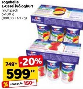 Spar Jogobella l-casei ivójoghurt 6 x 100 g ajánlat