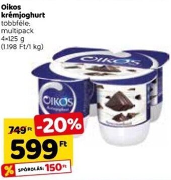 Spar Oikos krémjoghurt 4 x 125 g ajánlat