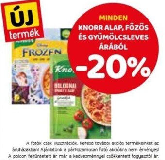 Spar Minden Knorr alap, főzős és gyümölcsleves árából ajánlat