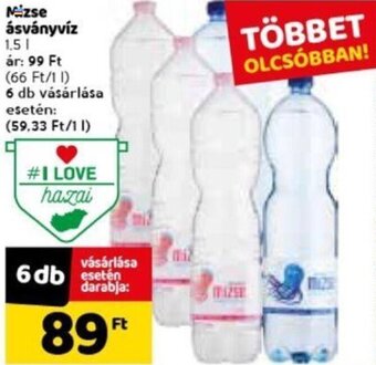 Spar Mizse Ásványvíz 1,5 l 1 db ajánlat