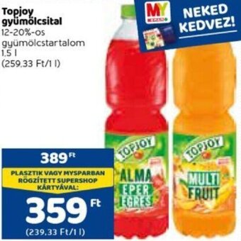 Spar Topjoy gyümölcsital 1,5 l ajánlat