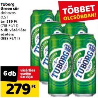 Spar Tuborg Green sör 0,5 l ajánlat